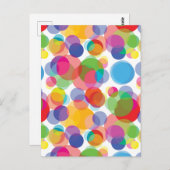 Farbiges Zirkelmuster Postkarte (Vorne/Hinten)