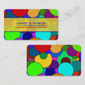 Farbiges Zirkelmuster Visitenkarte (Vorne/Hinten)