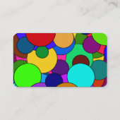 Farbiges Zirkelmuster Visitenkarte (Rückseite)