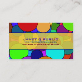 Farbiges Zirkelmuster Visitenkarte