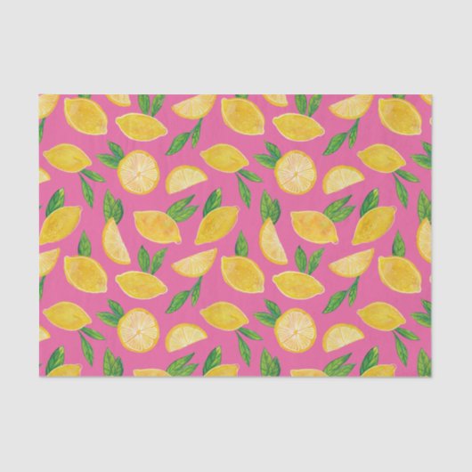 Farbiges Zitrusfrüchtemuster Seidenpapier (Vorderseite)