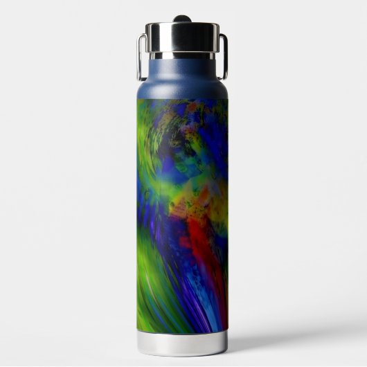 "Farbinfusion" (mit Stroh/Pop-up) Wasserflasche Trinkflasche (Vorderseite)