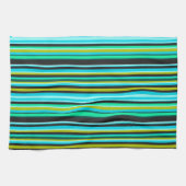Farbintensiv blau gestreift geschirrtuch (Horizontal)
