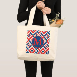 Farbintensiv-patriotische individuell monogrammier jumbo stoffbeutel
