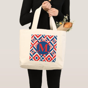 Farbintensiv-patriotische individuell monogrammier jumbo stoffbeutel