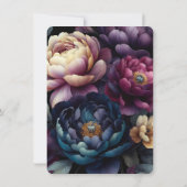 Farbintensive Blumengestaltung Dankeskarte (Rückseite)