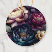 Farbintensive Blumengestaltung Geschenkanhänger (Rückseite)
