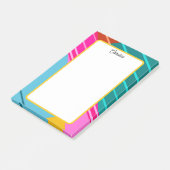 Farbintensive geometrische Grafikdesign Post-it Klebezettel (angewinkelt)