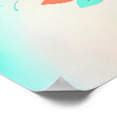 Farbintensive konzeptionelle Kunst: Idee Blüht Abs Poster (Ecke)