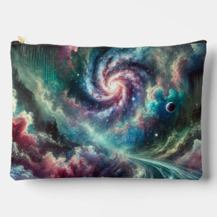 Farbintensive kosmische Galaxie Spirale Nebel und Zubehörtasche