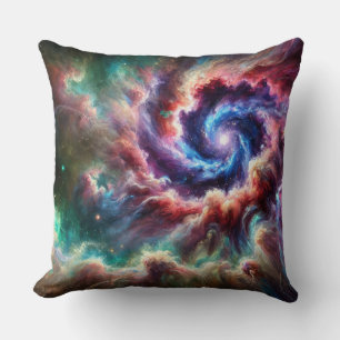 Farbintensive kosmische Galaxienwirbel mit strahle Kissen