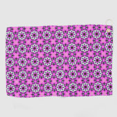 Farbintensive rosa und violette gemusterte Handtüc Golfhandtuch (Horizontal)