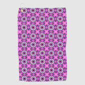 Farbintensive rosa und violette gemusterte Handtüc Golfhandtuch (Vorderseite)