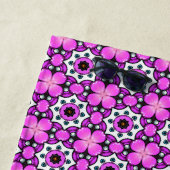 Farbintensive rosa und violette gemusterte Handtüc Strandtuch (Beispiel)
