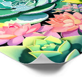 Farbintensiver Sukkulenten-Botanischer Garten im S Poster (Ecke)