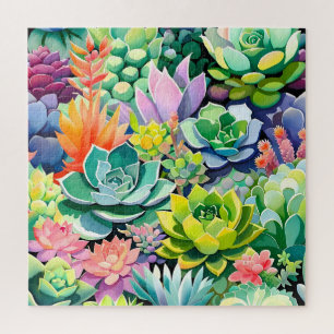 Farbintensiver Sukkulenten-Botanischer Garten im S Puzzle