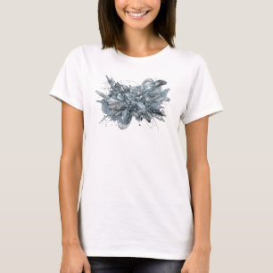 Farbintensives abstraktes Kunst-Grafik-T-Shirt T-Shirt
