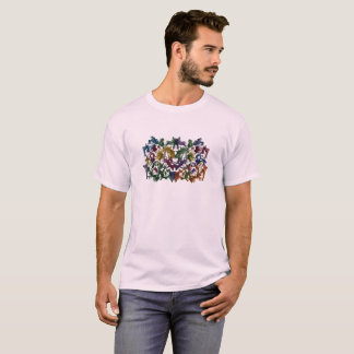 Farbintensives abstraktes menschliches Muster-T-Sh T-Shirt