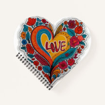 Farbintensives florales Herz Liebe | Romantisches