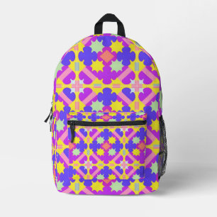 Farbintensives geometrisches abstraktes Design Bedruckter Rucksack