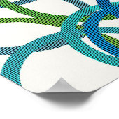 Farbintensives geometrisches Design der Quantenphy Poster (Ecke)