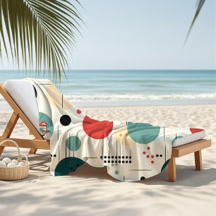Farbintensives geometrisches Muster aus der Mitte Strandtuch