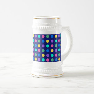 Farbintensives geometrisches Punkte-Design -  Bierglas