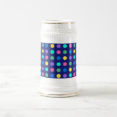 Farbintensives geometrisches Punkte-Design -  Bierglas (Mittel)