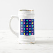 Farbintensives geometrisches Punkte-Design -  Bierglas (Links)