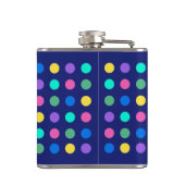Farbintensives geometrisches Punkte-Design für Tri Flachmann (Rückseite)