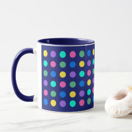 Farbintensives geometrisches Punkte-Design für Tri Tasse