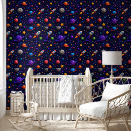 Farbintensives kosmische Galaxie-Weltraum-Muster-W Tapete