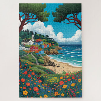 Farbintensives Meerespanorama-Jigsaw-Puzzle Puzzle