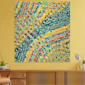 Farbintensives Quantenphysik-Wellenmuster  Leinwanddruck (Insitu (Wohnzimmer))