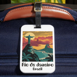 Farbintensives Rio de Janeiro Brasilien Reise Kuns Gepäckanhänger