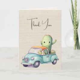 Farbkakteen im Retro-Lkw Karte