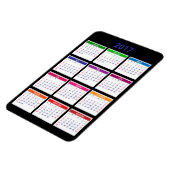 Farbkalender 2017 Anpassbar Groß Magnet (Linke Seite)