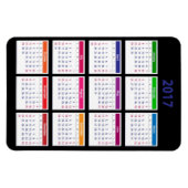 Farbkalender 2017 Anpassbar Groß Magnet (Horizontal)