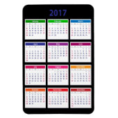 Farbkalender 2017 Anpassbar Groß Magnet (Vertikal)