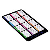 Farbkalender 2017 Anpassbar große horizontale Magnet (Rechte Seite)