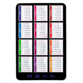 Farbkalender 2017 Anpassbar große horizontale Magnet (Vertikal)