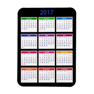 Farbkalender 2017 anpassbar magnet