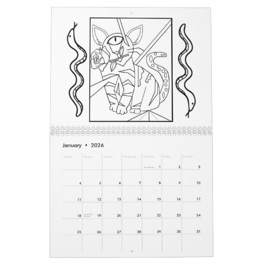 Farbkalender 2025 kalender (Jan 2026)