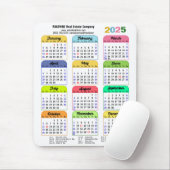 Farbkalender 2025 US-Feiertage für Unternehmen Mousepad (Mit Mouse)
