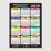 Farbkalender 2026 US-Urlaub Corporate Magnetic Magnetkarte (Vorderseite)