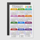 Farbkalender 2026 US-Urlaub Corporate Magnetic Magnetkarte (Vorne/Hinten)