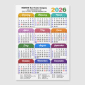 Farbkalender 2026 US-Urlaub Corporate Magnetic Magnetkarte (Vorderseite)