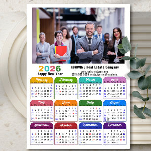 Farbkalender 2026 US-Urlaub Corporate Magnetic Magnetkarte