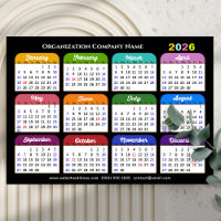 Farbkalender 2026 US-Urlaub Corporate Magnetic
