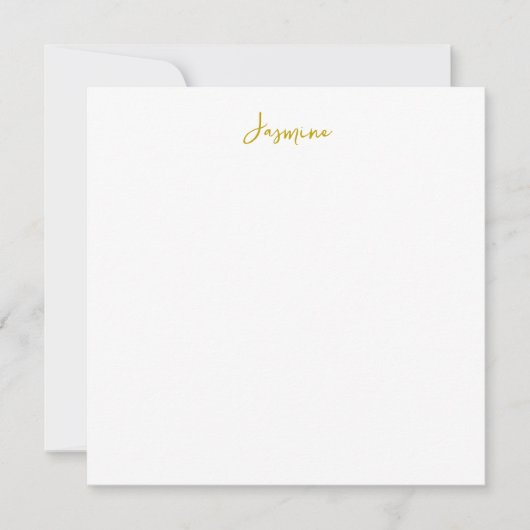 Farbkalligrafie Beruflicher Name Flat Card (Vorderseite)